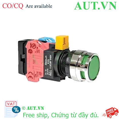 Ảnh của Nút nhấn nhả IDEC HW4L-MF2F11QD-G-12V D22 1NO+1NC (Xanh)