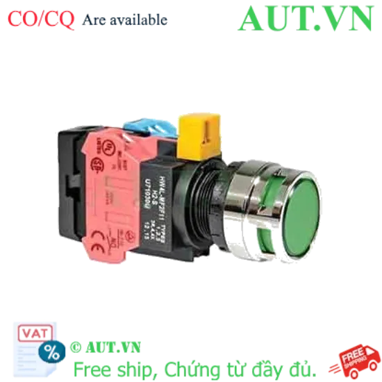 Ảnh của Nút nhấn nhả IDEC HW4L-MF2F11QD-G-24V D22 1NO+1NC (Xanh)