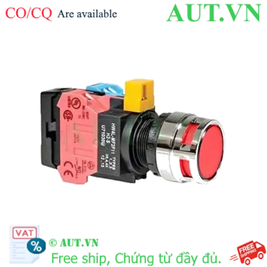 Ảnh của Nút nhấn nhả IDEC HW4L-MF2F11QD-R-12V D22 1NO+1NC (Đỏ)