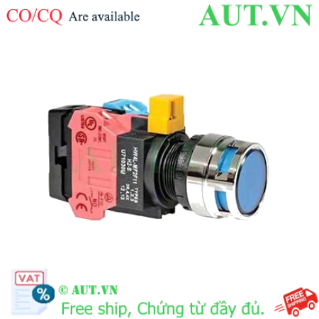Ảnh của Nút nhấn nhả IDEC HW4L-MF2F11QD-S-24V D22 1NO+1NC (Xanh)