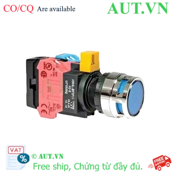 Ảnh của Nút nhấn nhả IDEC HW4L-MF2F11QD-S-24V D22 1NO+1NC (Xanh)