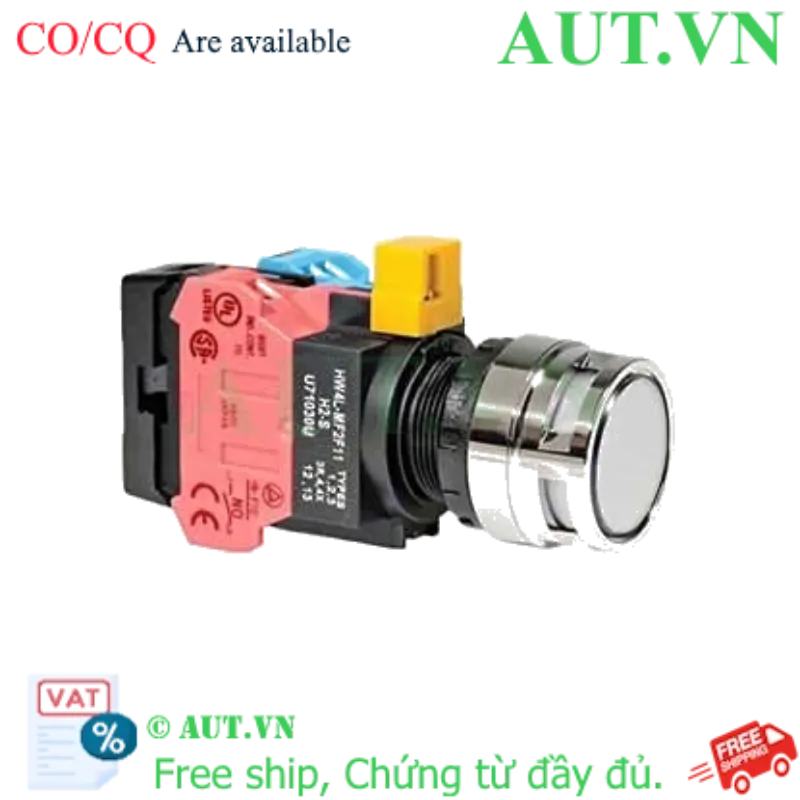 Ảnh của Nút nhấn nhả IDEC HW4L-MF2F11QD-W-24V D22 1NO+1NC (Trắng)