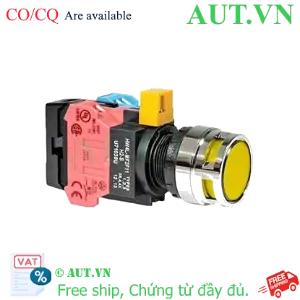 Ảnh của Nút nhấn nhả IDEC HW4L-MF2F11QD-Y-12V D22 1NO+1NC (Vàng)