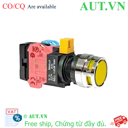 Ảnh của Nút nhấn nhả IDEC HW4L-MF2F11QD-Y-12V D22 1NO+1NC (Vàng)