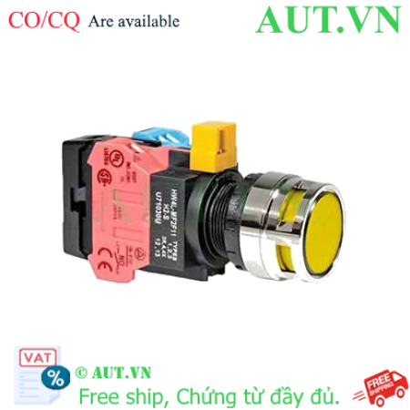 Ảnh của Nút nhấn nhả IDEC HW4L-MF2F11QD-Y-12V D22 1NO+1NC (Vàng)