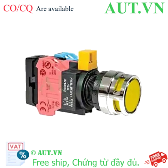 Ảnh của Nút nhấn nhả IDEC HW4L-MF2F11QD-Y-24V D22 1NO+1NC (Vàng)