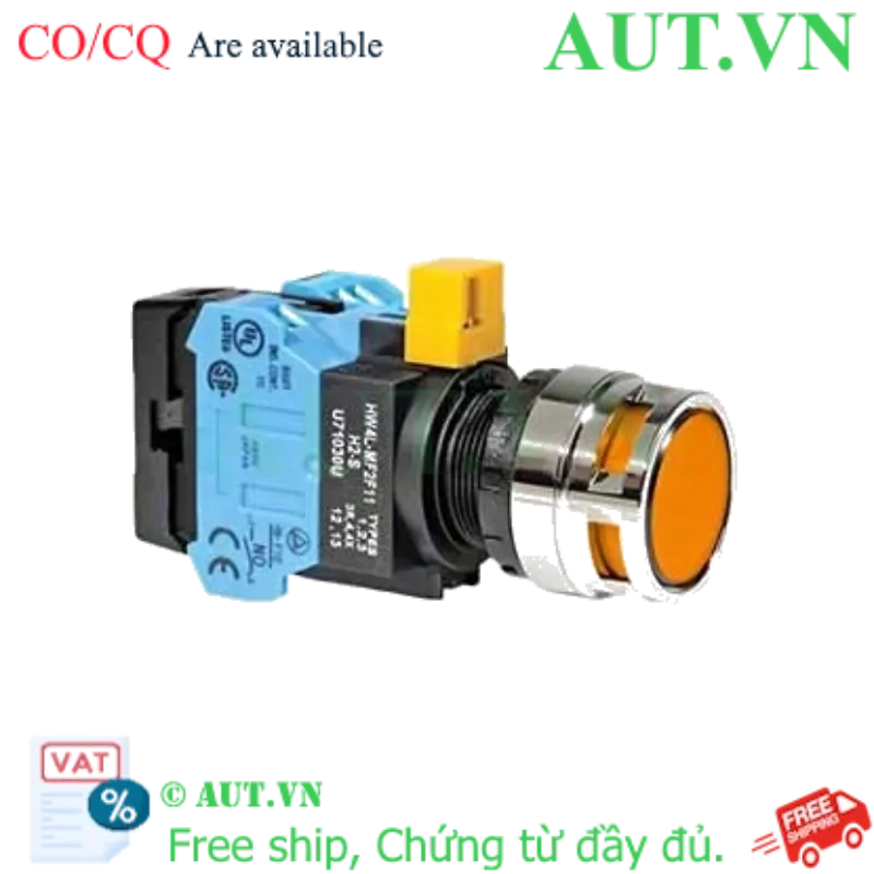 Ảnh của Nút nhấn nhả IDEC HW4L-MF2F20QD-A-6V D22 2NO (Hổ phách)