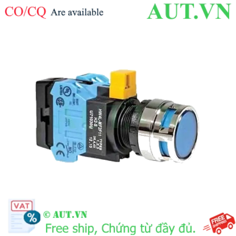 Ảnh của Nút nhấn nhả IDEC HW4L-MF2F20QD-S-24V D22 2NO (Xanh)