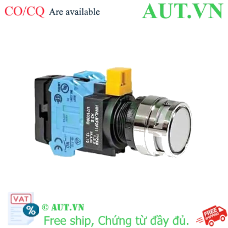 Ảnh của Nút nhấn nhả IDEC HW4L-MF2F20QD-W-6V D22 2NO (Trắng)