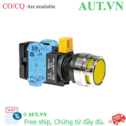 Ảnh của Nút nhấn nhả IDEC HW4L-MF2F20QD-Y-12V D22 2NO (Vàng)