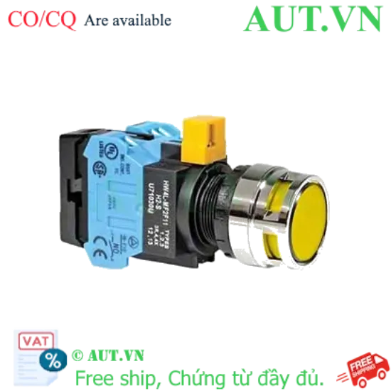 Ảnh của Nút nhấn nhả IDEC HW4L-MF2F20QD-Y-24V D22 2NO (Vàng)