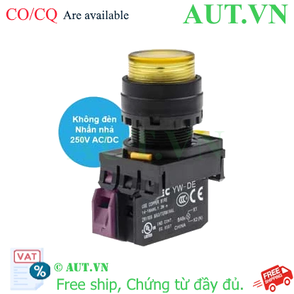 Ảnh của Nút nhấn nhả IDEC YW1L-M2E01Q0Y D22 1NC (Vàng)