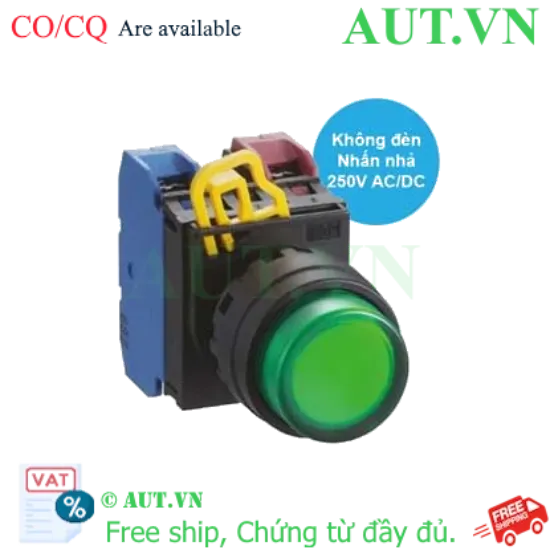 Ảnh của Nút nhấn nhả IDEC YW1L-M2E11Q0G D22 1NO+1NC (Xanh)