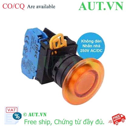 Ảnh của Nút nhấn nhả IDEC YW1L-M4E10Q0A D22 1NO (Hổ phách)