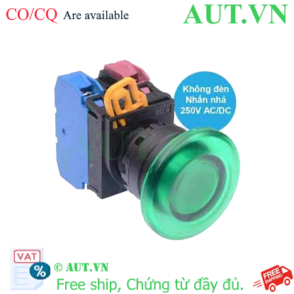 Ảnh của Nút nhấn nhả IDEC YW1L-M4E11Q0G D22 1NO+1NC (Xanh)