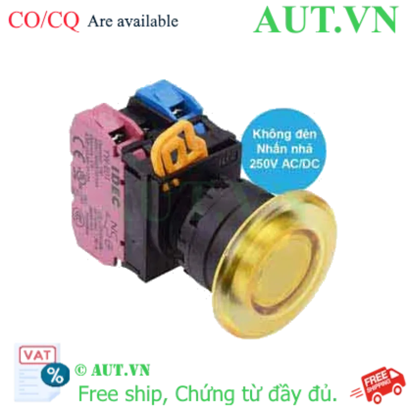 Ảnh của Nút nhấn nhả IDEC YW1L-M4E11Q0Y D22 1NO+1NC (Vàng)
