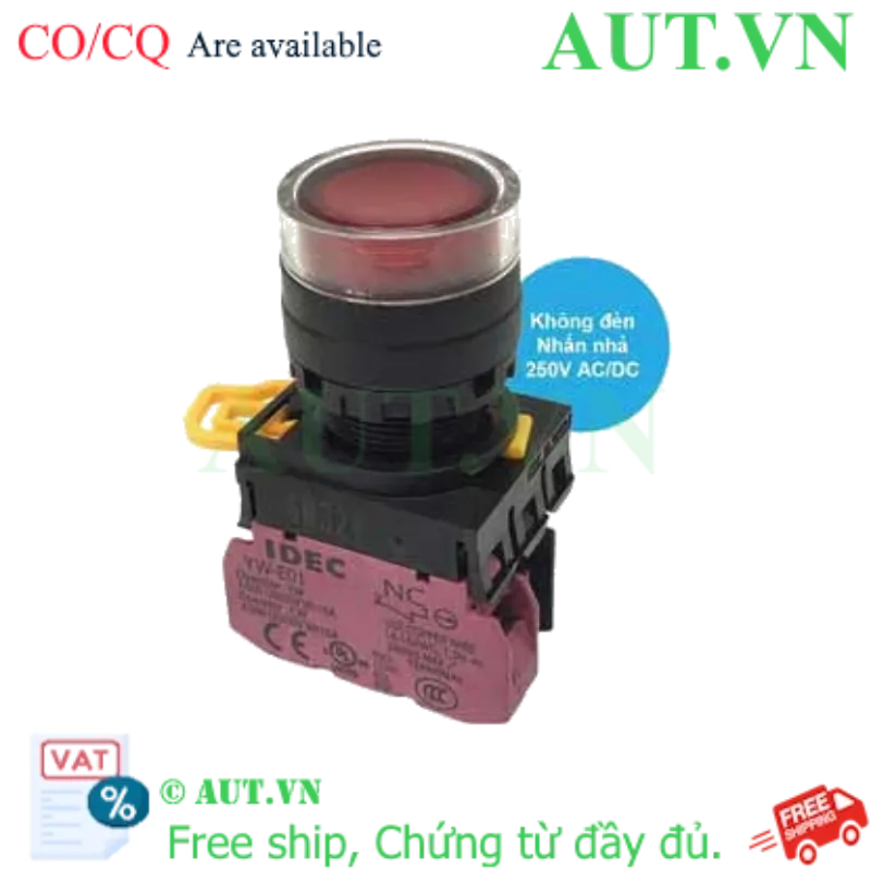 Ảnh của Nút nhấn nhả IDEC YW1L-MF2E01Q0R D22 1NC (Đỏ)