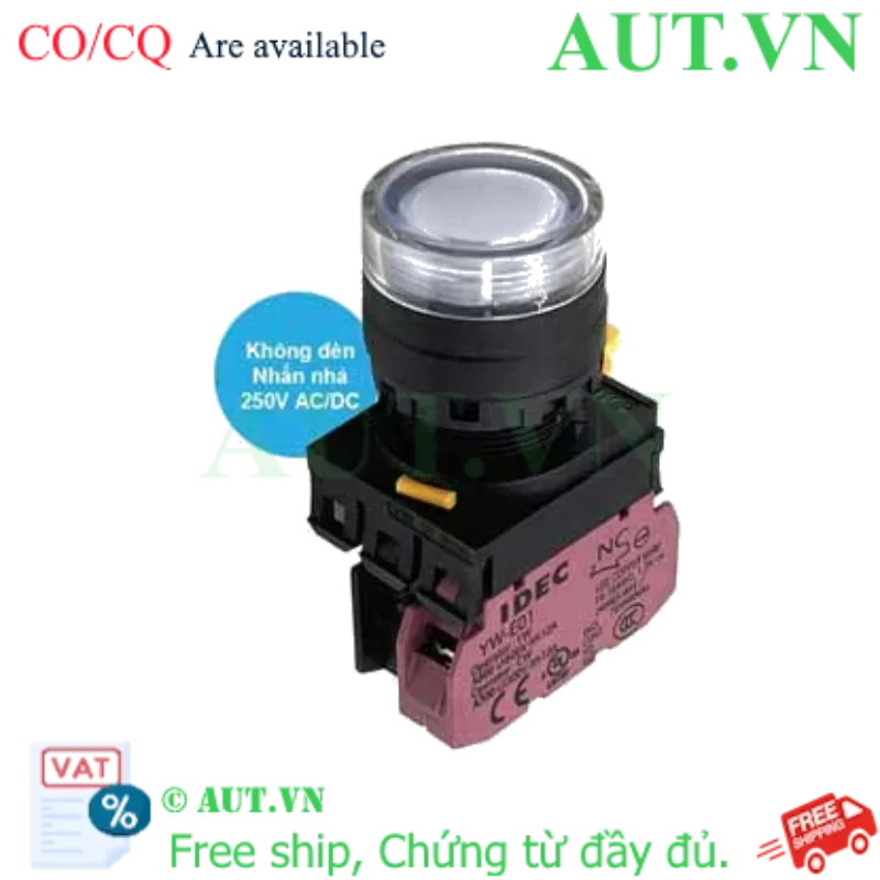 Ảnh của Nút nhấn nhả IDEC YW1L-MF2E01Q0W D22 1NC (Trắng)