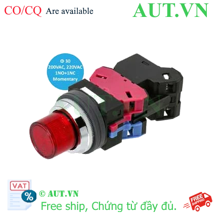 Ảnh của ALN22611DNR Công tắc nhấn nhả có đèn IDEC, 220VAC, đỏ