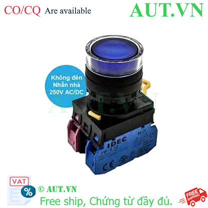 Ảnh của Nút nhấn nhả IDEC YW1L-MF2E11Q0S D22 1NO+1NC (Xanh)
