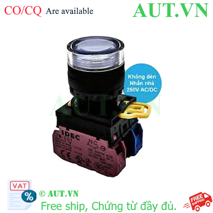 Ảnh của Nút nhấn nhả IDEC YW1L-MF2E11Q0W D22 1NO+1NC (Trắng)