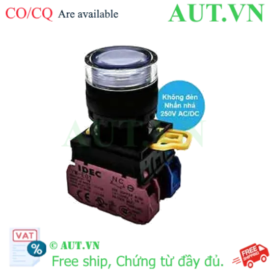 Ảnh của Nút nhấn nhả IDEC YW1L-MF2E11Q0W D22 1NO+1NC (Trắng)