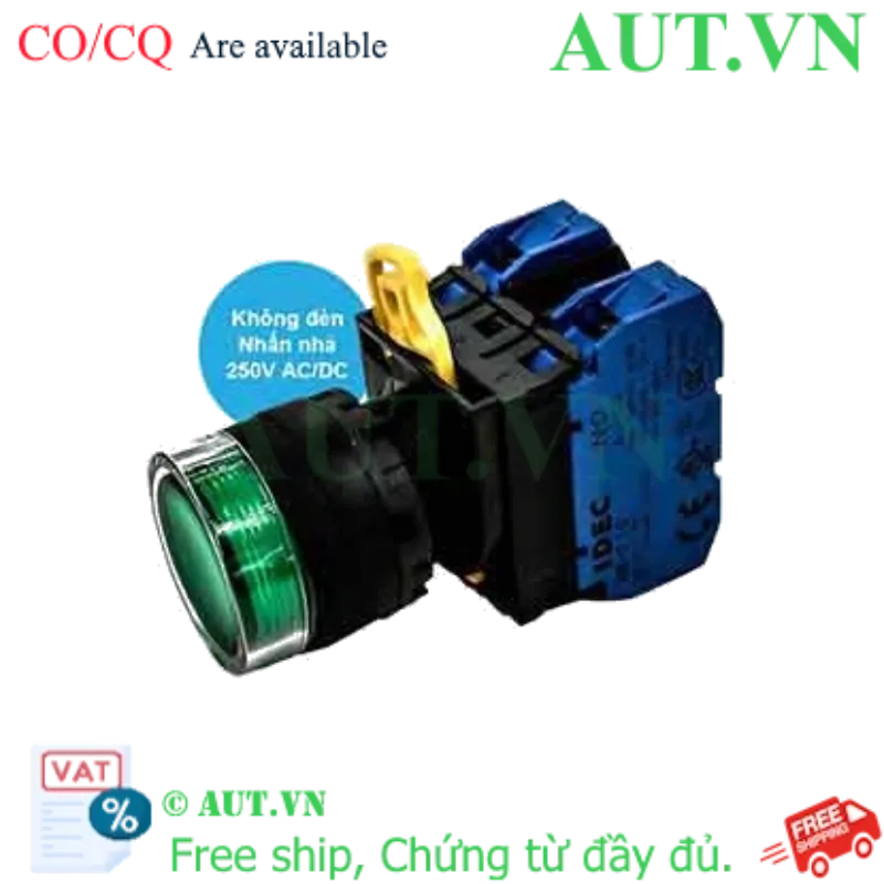 Ảnh của Nút nhấn nhả IDEC YW1L-MF2E20Q0G D22 2NO (Xanh)