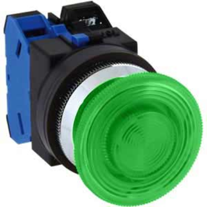 Ảnh của Nút nhấn nhả có đèn IDEC ALN31620DNG 110VAC D30 2NO (Xanh)