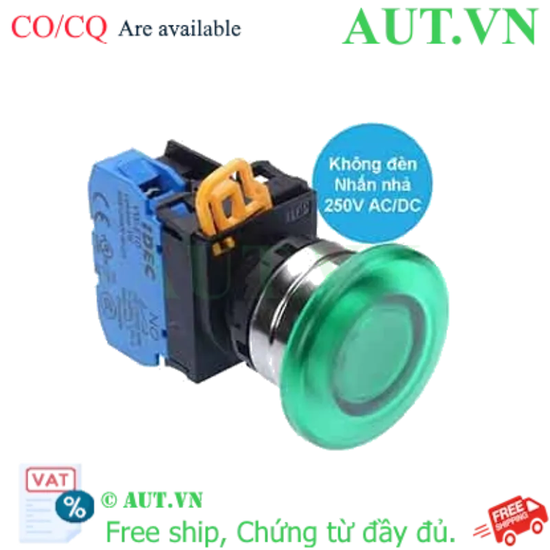 Ảnh của Nút nhấn nhả IDEC YW4L-M4E10Q0G D22 1NO (Xanh)