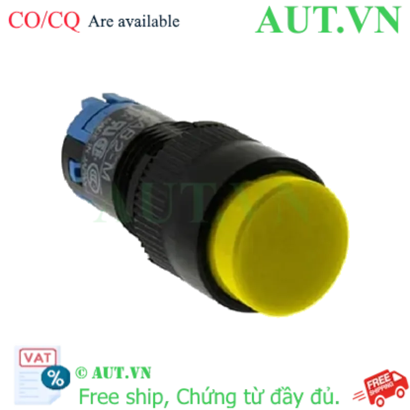 Ảnh của Nút nhấn nhả không đèn IDEC AB2M-M2Y D12 2NO+2NC (Vàng)