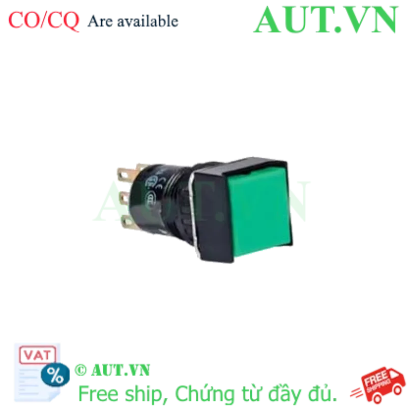 Ảnh của Nút nhấn nhả không đèn IDEC AB6Q-M1GC D16 1NO+1NC (Xanh)