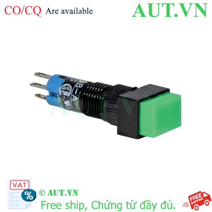 Ảnh của Nút nhấn nhả không đèn IDEC AB8H-M1G D8 1NO+1NC (Xanh)