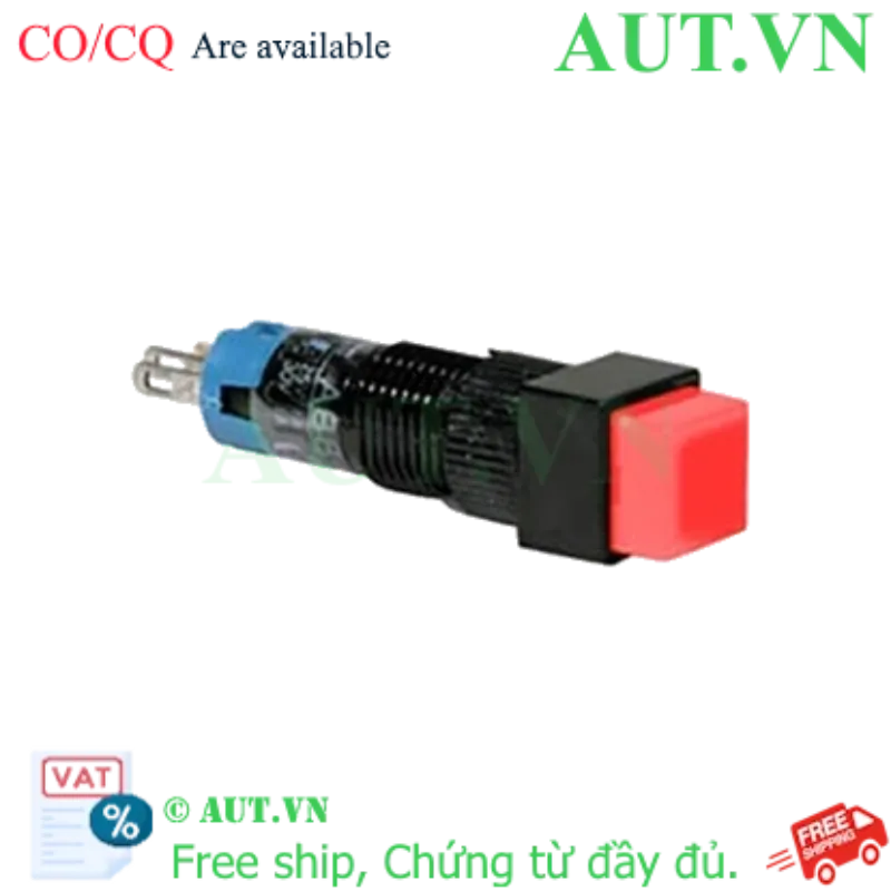 Ảnh của Nút nhấn nhả không đèn IDEC AB8Q-M1R D8 1NO+1NC (Đỏ)