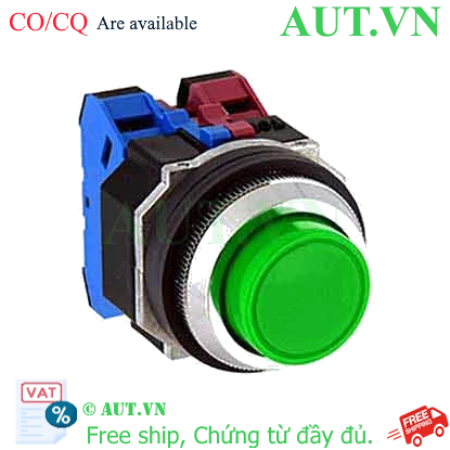 Ảnh của Nút nhấn nhả không đèn IDEC ABD222NG D30 2NO+2NC (Xanh)