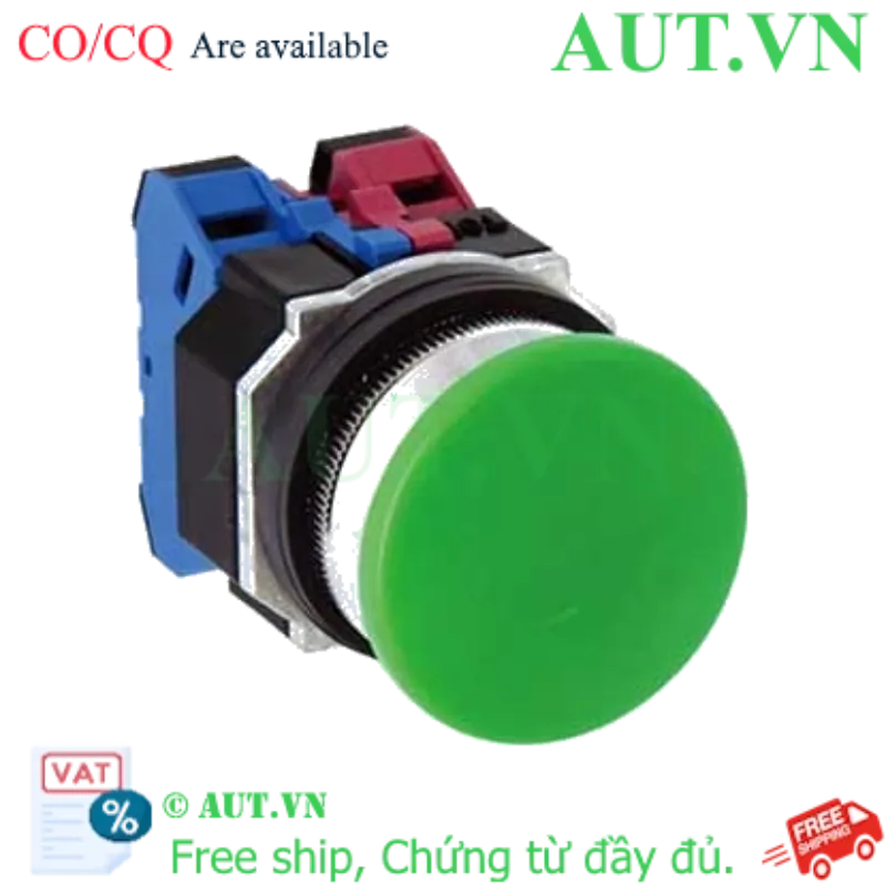 Ảnh của Nút nhấn nhả không đèn IDEC ABD322NG D30 2NO+2NC (Xanh)