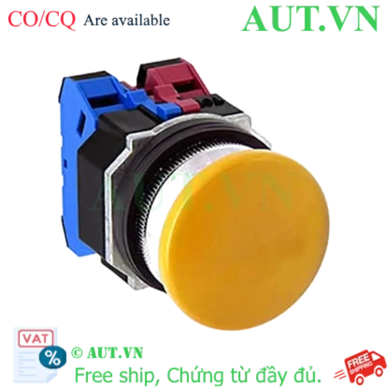 Ảnh của Nút nhấn nhả không đèn IDEC ABD322NY D30 2NO+2NC (Vàng)