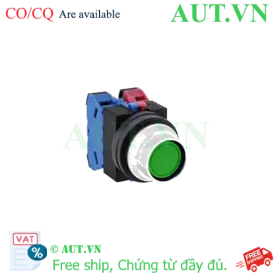 Ảnh của Nút nhấn nhả không đèn IDEC ABFS211NG D25 1NO+1NC (Xanh)