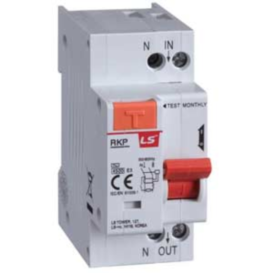 Ảnh của Aptomat chống giật, quá tải (RCBO) LS RKP 1P+N D10A 100mA 4.5kA