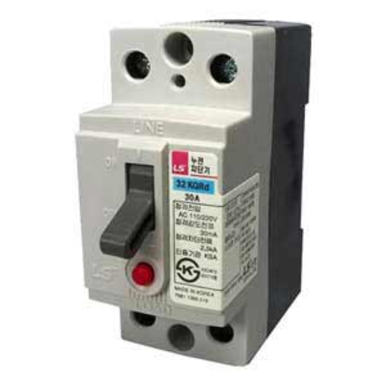 Ảnh của Aptomat khối chống giật 2 cực LS 32KGRd 30A 15mA 0.03s .