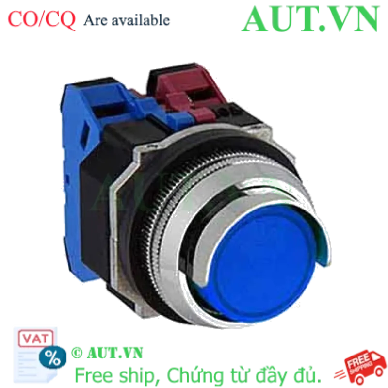 Ảnh của Nút nhấn nhả không đèn IDEC ABGD222NS D30 2NO+2NC (Xanh)