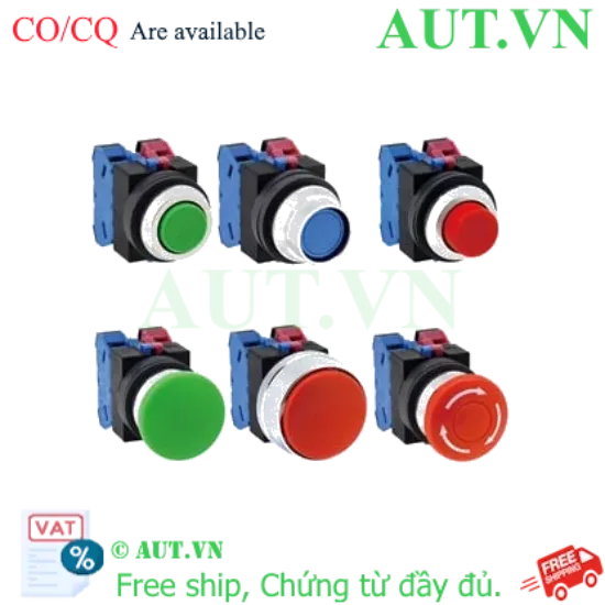 Ảnh của Nút nhấn nhả không đèn IDEC ABGS322NB D25 2NO+2NC (Đen)