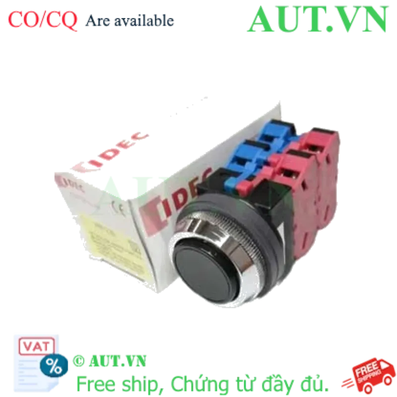Ảnh của Nút nhấn nhả không đèn IDEC ABN122B D30 2NO+2NC (Đen)