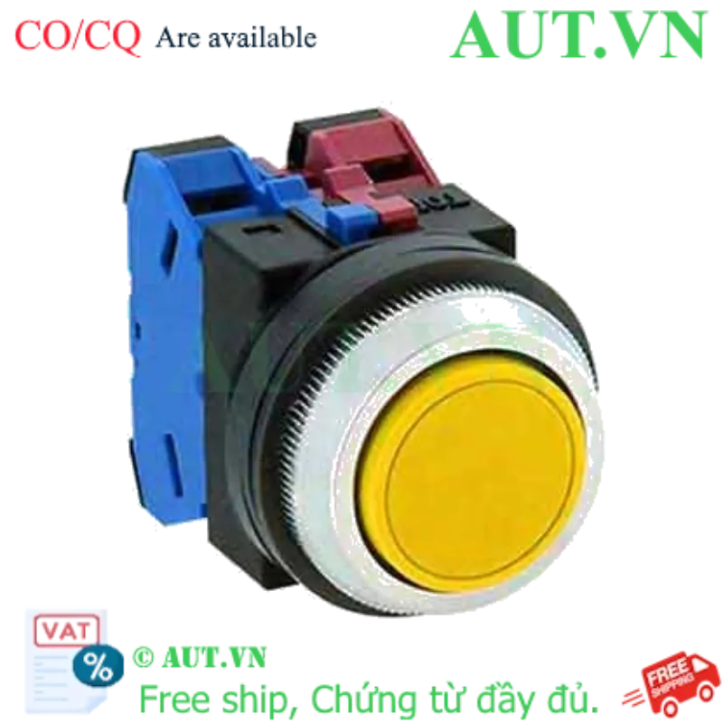 Ảnh của Nút nhấn nhả không đèn IDEC ABN122Y D30 2NO+2NC (Vàng)