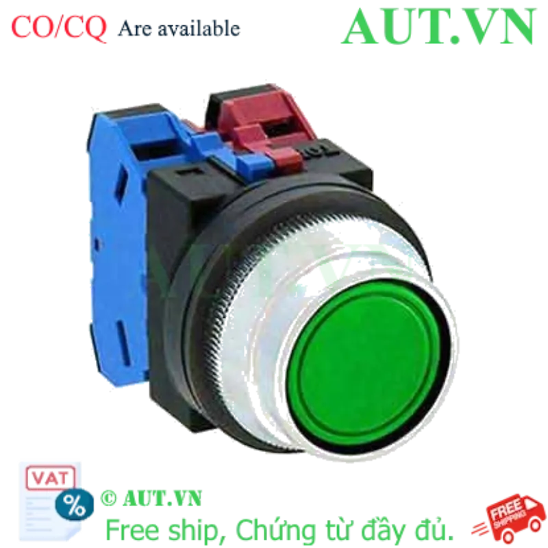 Ảnh của Nút nhấn nhả không đèn IDEC ABN2F11G D30 1NO+1NC (Xanh)