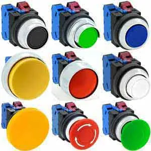 Ảnh của Nút nhấn nhả không đèn IDEC ABN2F22G D30 2NO+2NC (Xanh)