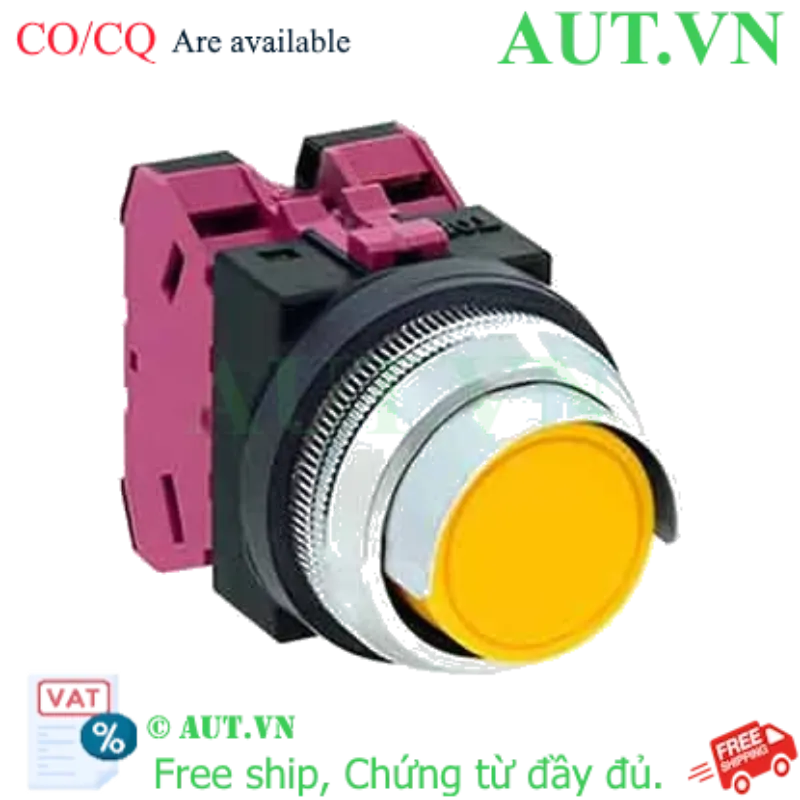Ảnh của Nút nhấn nhả không đèn IDEC ABN2G02Y D30 2NC (Vàng)