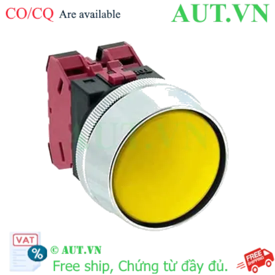 Ảnh của Nút nhấn nhả không đèn IDEC ABN3G02Y D30 2NC (Vàng)