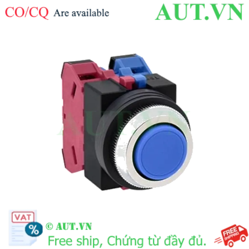 Ảnh của Nút nhấn nhả không đèn IDEC ABS111NS D25 1NO+1NC (Xanh)