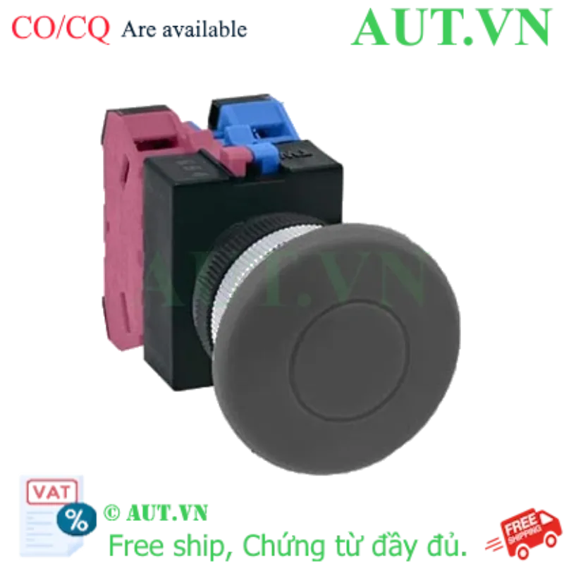 Ảnh của Nút nhấn nhả không đèn IDEC ABW411B D22 1NO+1NC (Đen)