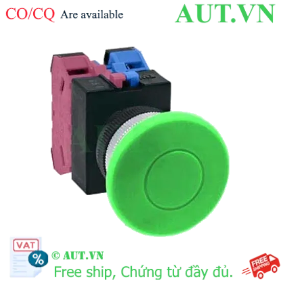 Ảnh của Nút nhấn nhả không đèn IDEC ABW411G D22 1NO+1NC (Xanh)